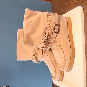 Western booties with fringe